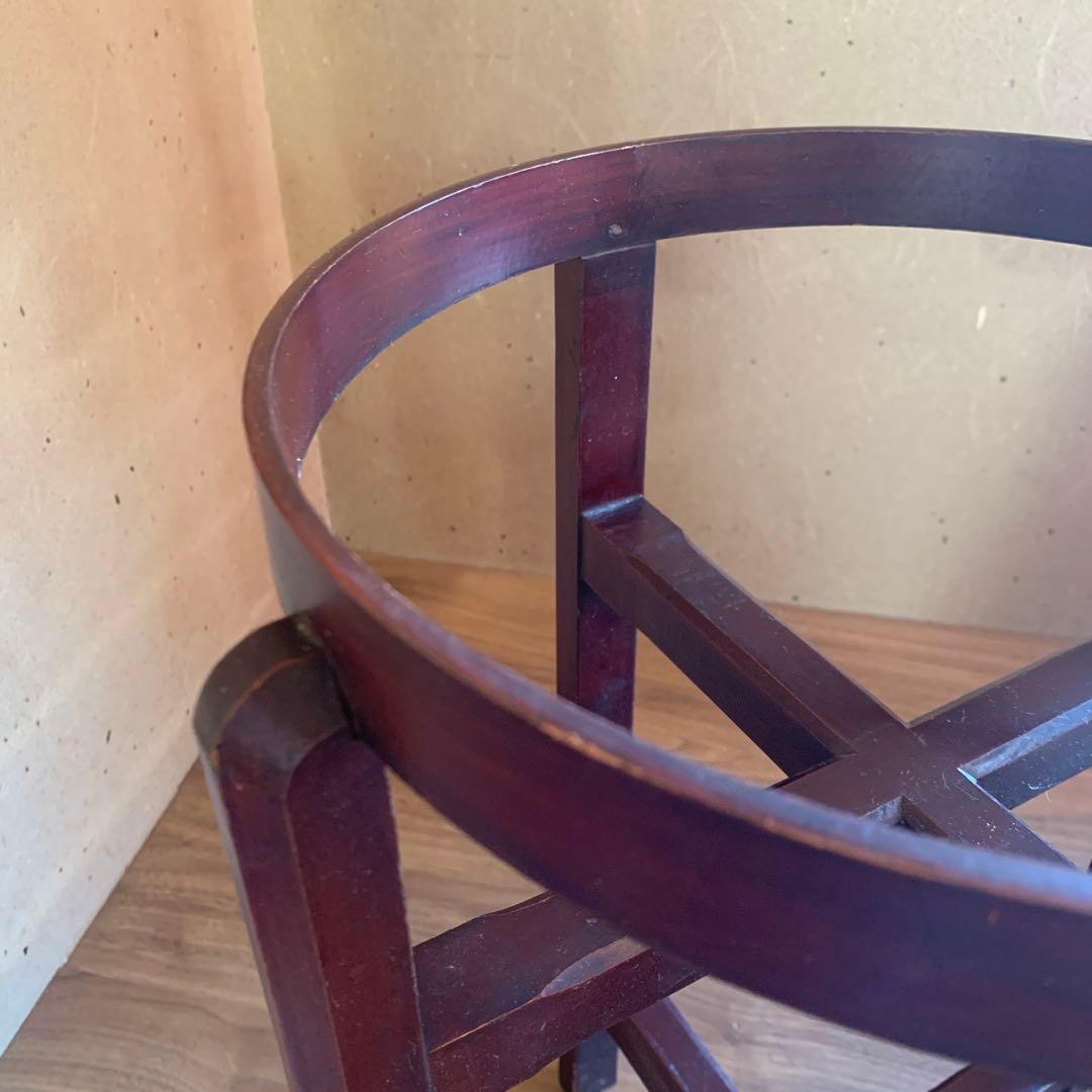 昭和レトロ 木製 火鉢台 幅34cm高さ55cm アンティーク 火鉢 レトロ