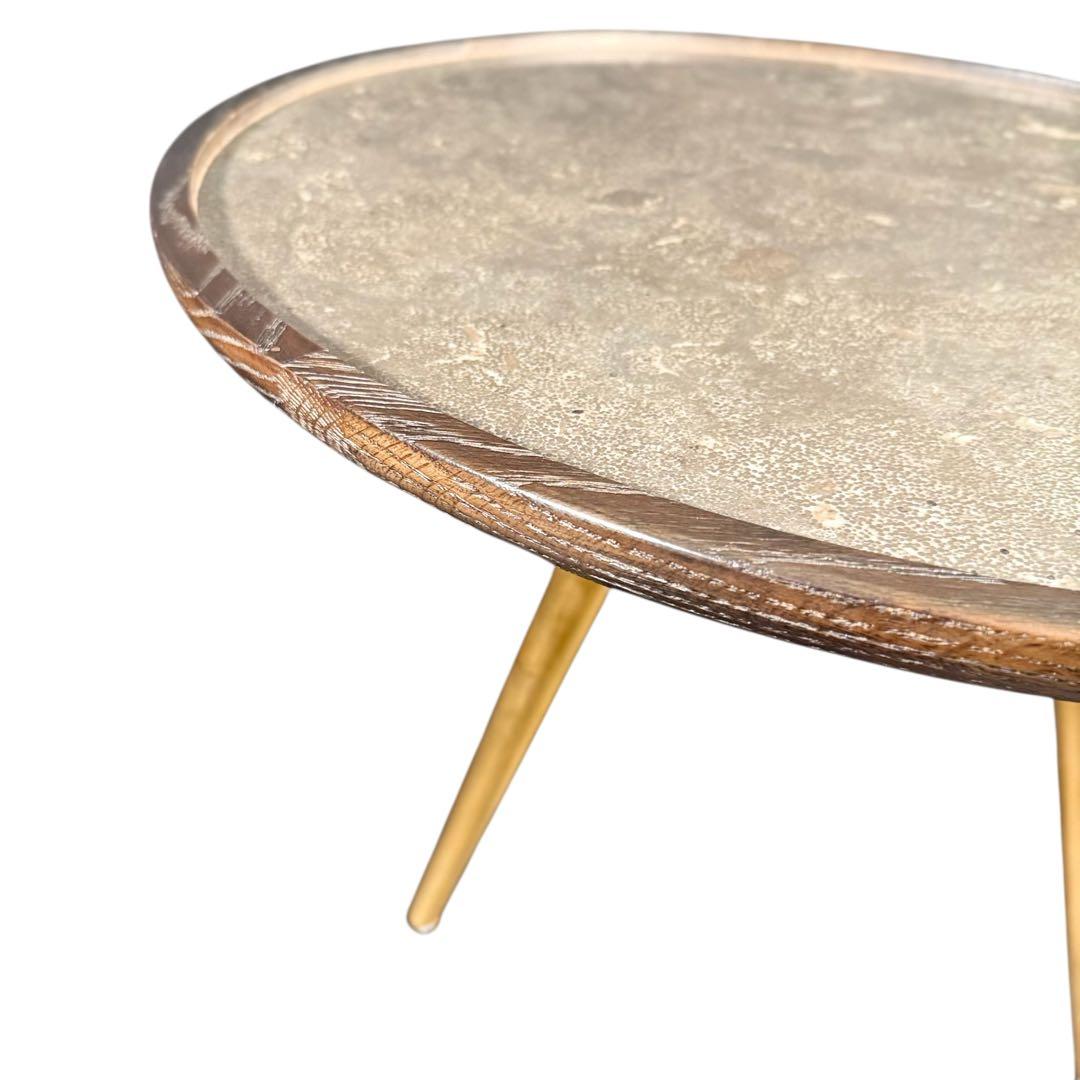 HR752 美品Knot antiques BARK COFFEE TABLE