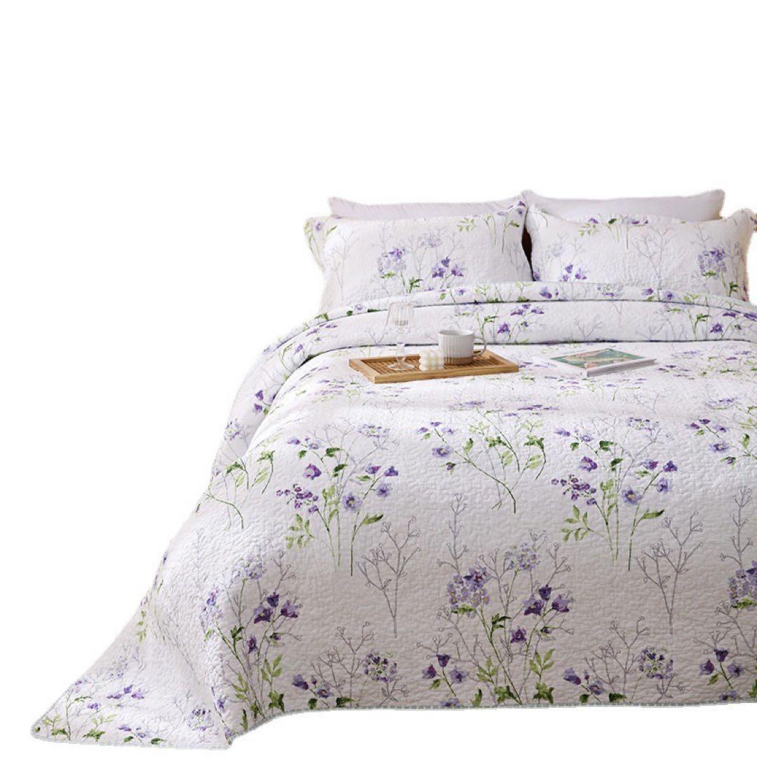 キルトベッドカバー3点セット綿マルチカバー キルティング 818