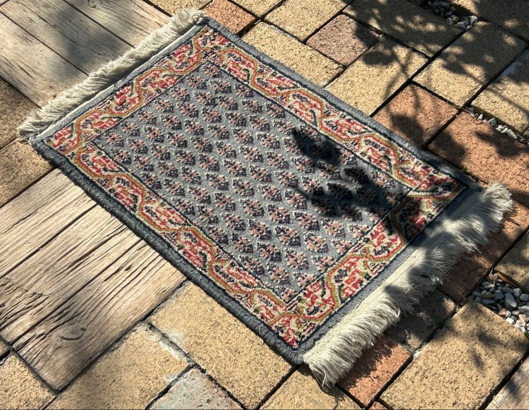 ヴィンテージ ハンドメイド ラグ カーペット マット 証明書付