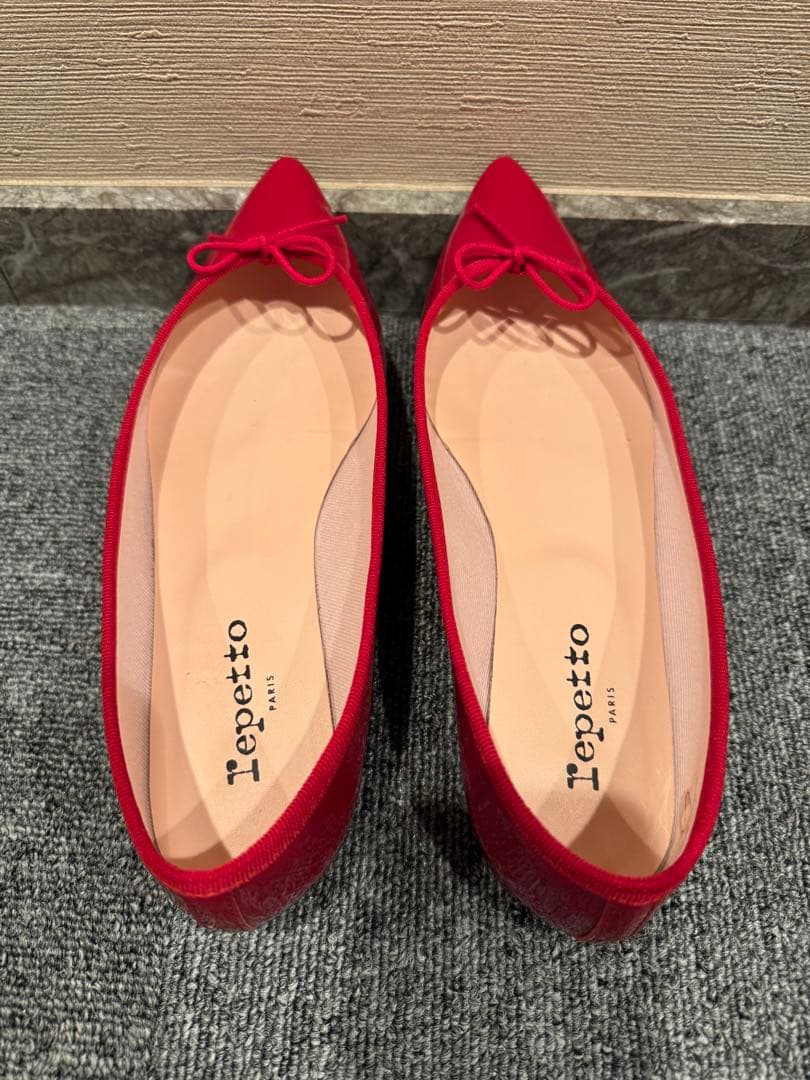 【repetto】レペット　赤 フラットシューズ ブリジット　37.5
