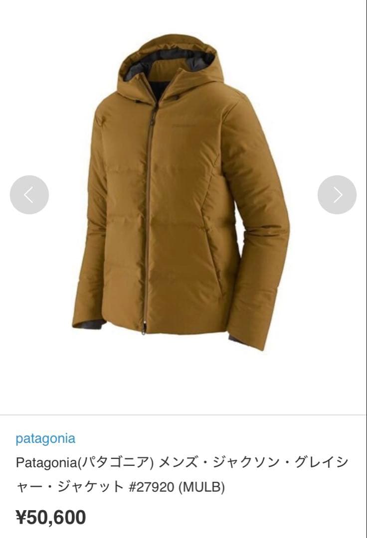 美品　パタゴニア ダウンジャケット ジャクソングレイシャー JKT