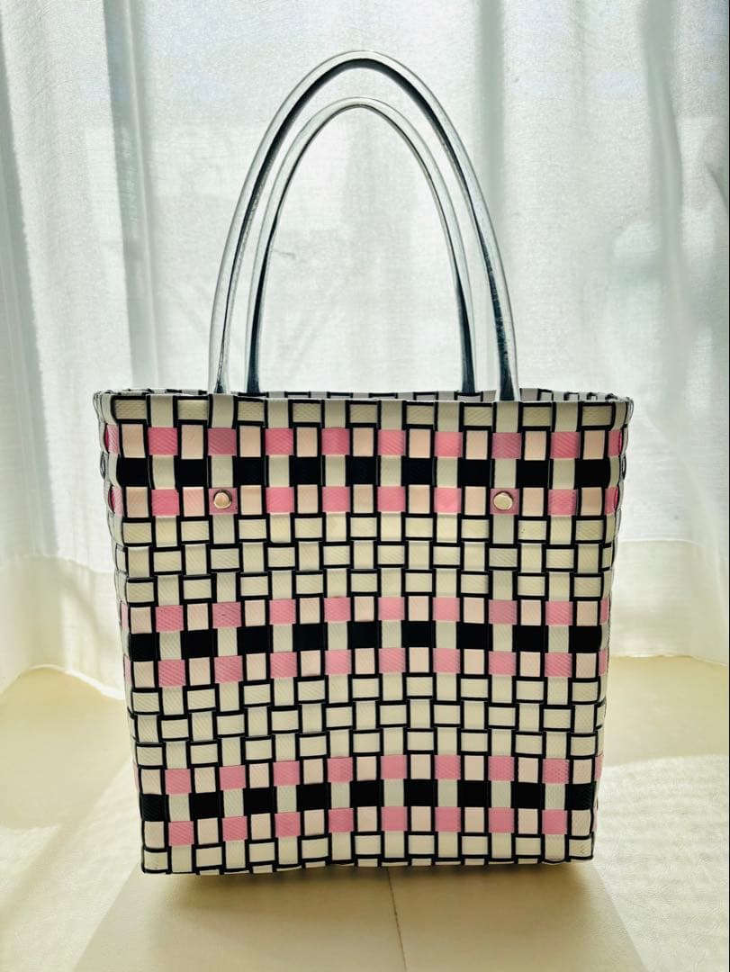 ★MARNI★ マルニ フラワーカフェ ピクニック カゴバッグ リリーホワイト