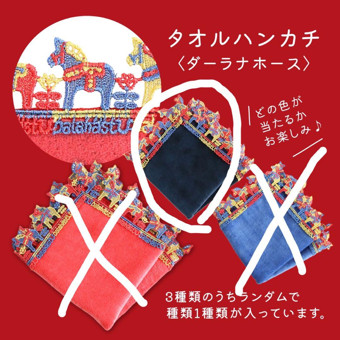 近沢レース　2026 福袋　ランダムタオルハンカチ ネイビー