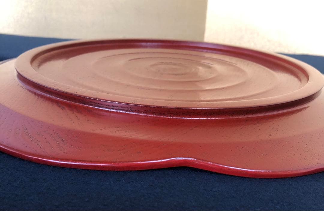 《レ》茶道具 尚古 光琳 梅形盆 塗師 好雲斎 共箱 251127お1