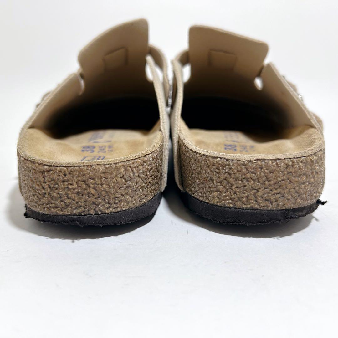 美品☆ビルケンシュトック ボストン スエード ベージュ系 ナロー幅 24.5cm