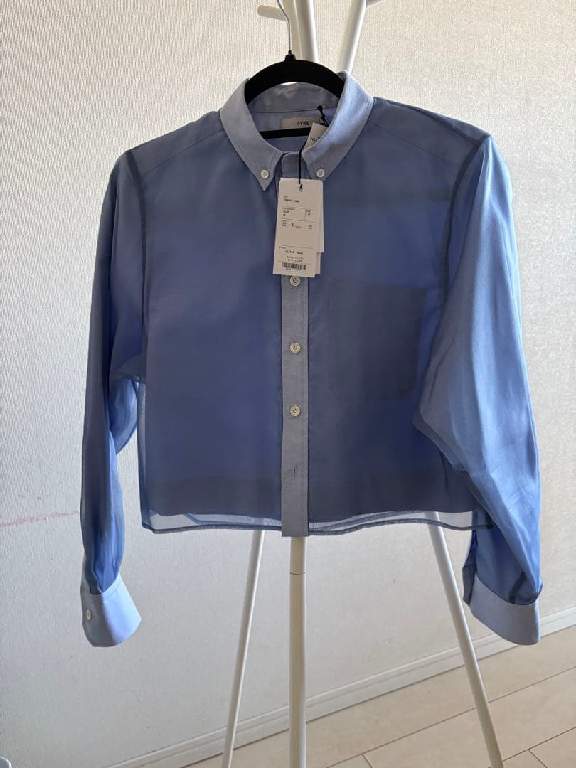 新品　HYKE レイヤードオックスフォードシアーシャツ　サイズ1