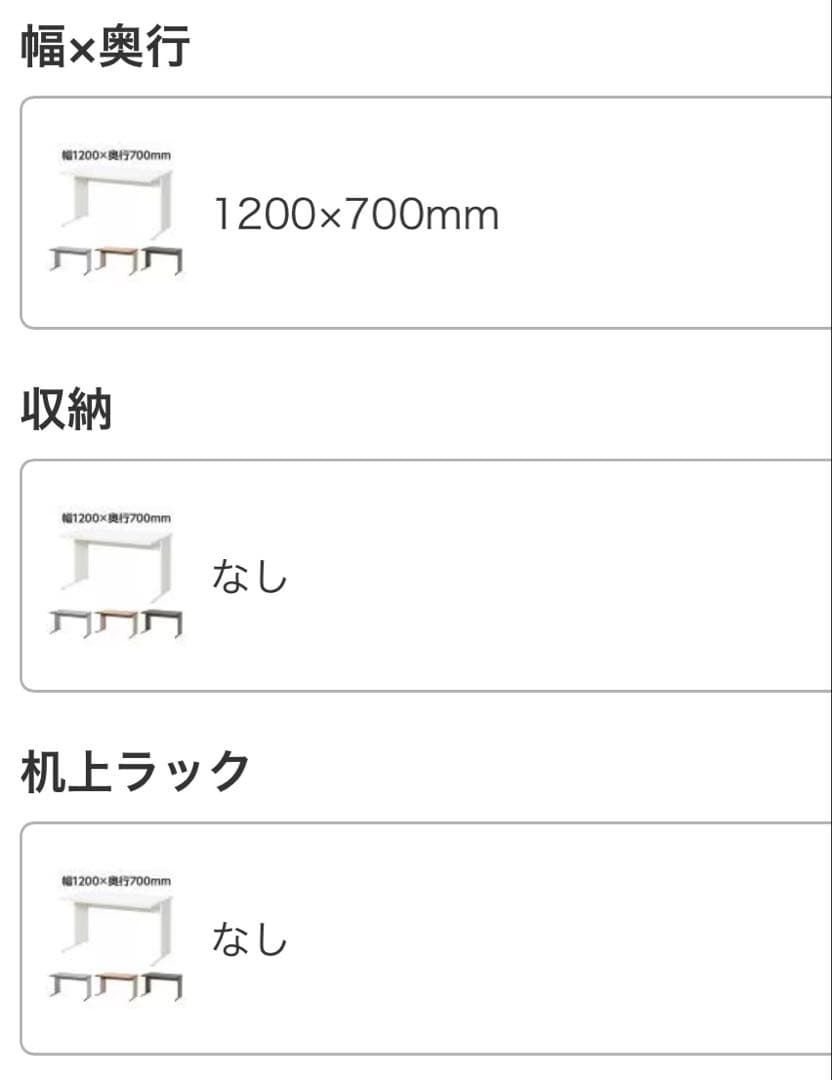 【匿名配送】新品未使用・未開封 オフィスデスク 平机 1200×700×700