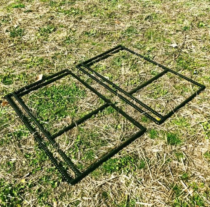 【鉄脚＆板セット】2wayスタイルアイアンラック！持ち運びに便利なバンド付き