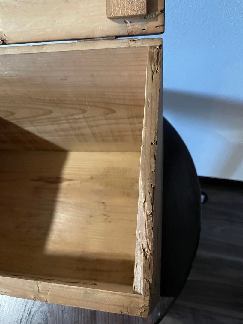 木箱　戦前　昭和レトロ　ボテ箱　自転車・バイク　アンティーク　木製収納箱　看板