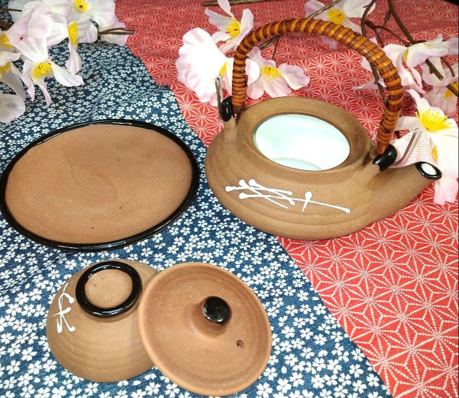 おもてなし♥多目的素焼き土瓶セット♥4組⬛日本酒⬛焼酎⬛土瓶蒸し⬛お茶漬け