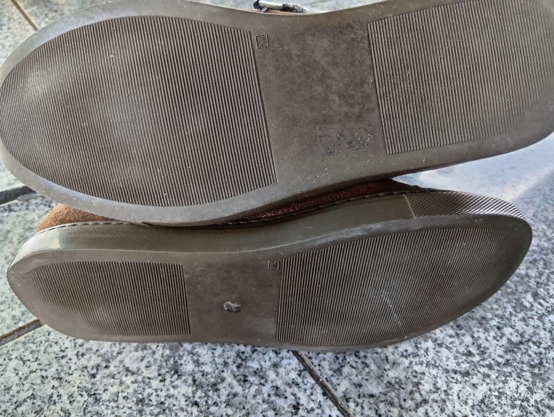 ブルネロクチネリ　ブラウンレザーのハイカットムートンブーツ