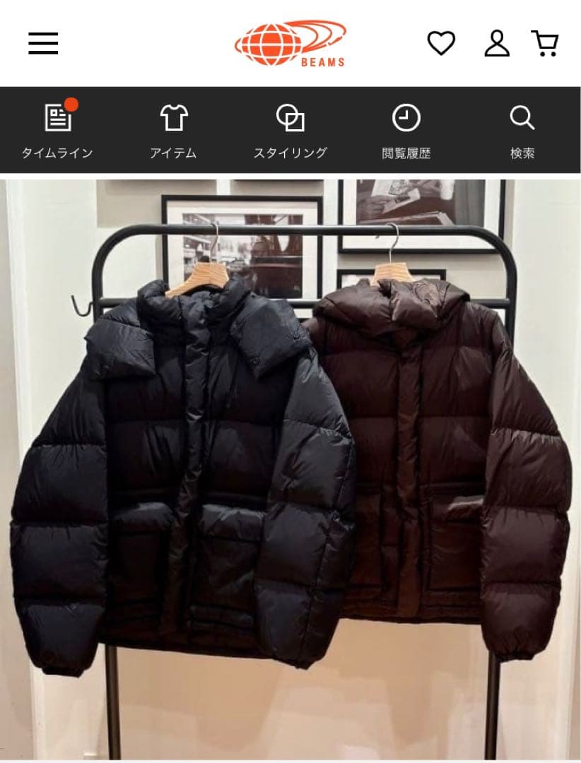 TAION×BEAMS 別注コラボ ダウンジャケット