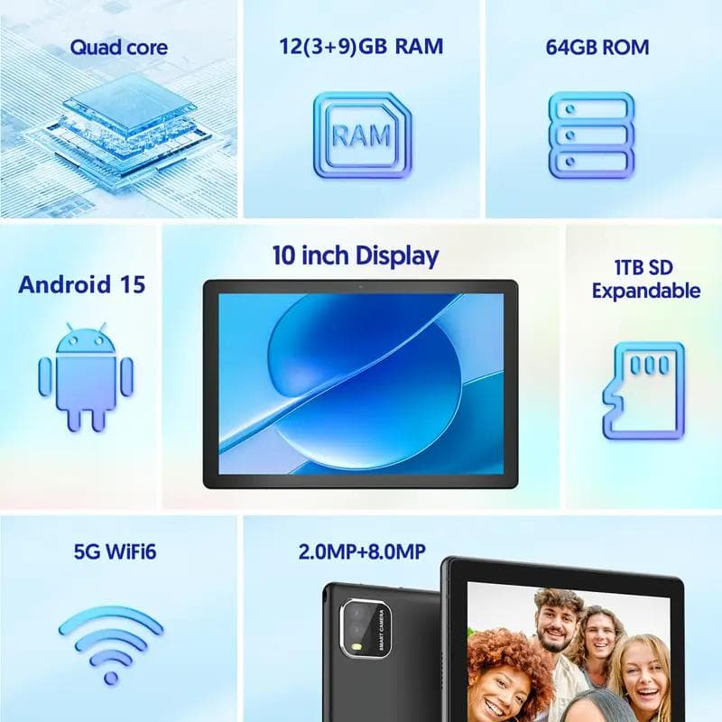 MYR様【新品未使用】 Android 15 10インチ タブレット 12GB