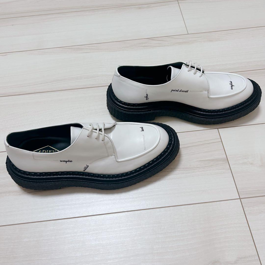 【希少】ADIEV PARIS アデュー ローファー メッセージ ホワイト 43