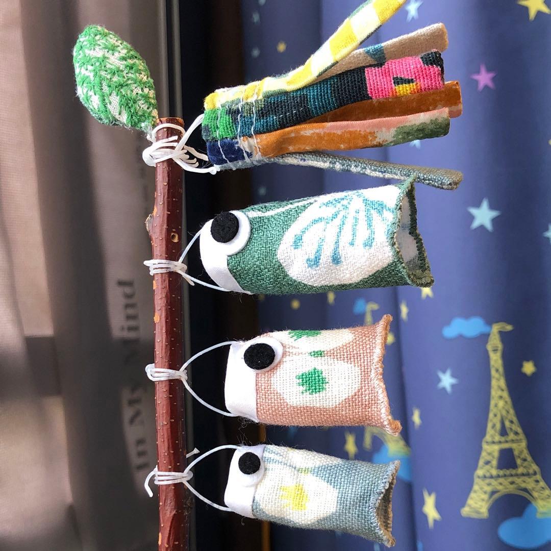 「skyful」他ミナペルホネンのテキスタイルで作った「ミナの森の鯉のぼり」