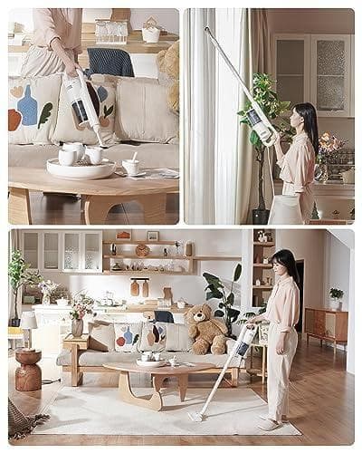 R掃除機 コード式 30000Pa Leacco サイクロン 軽量 スティック掃