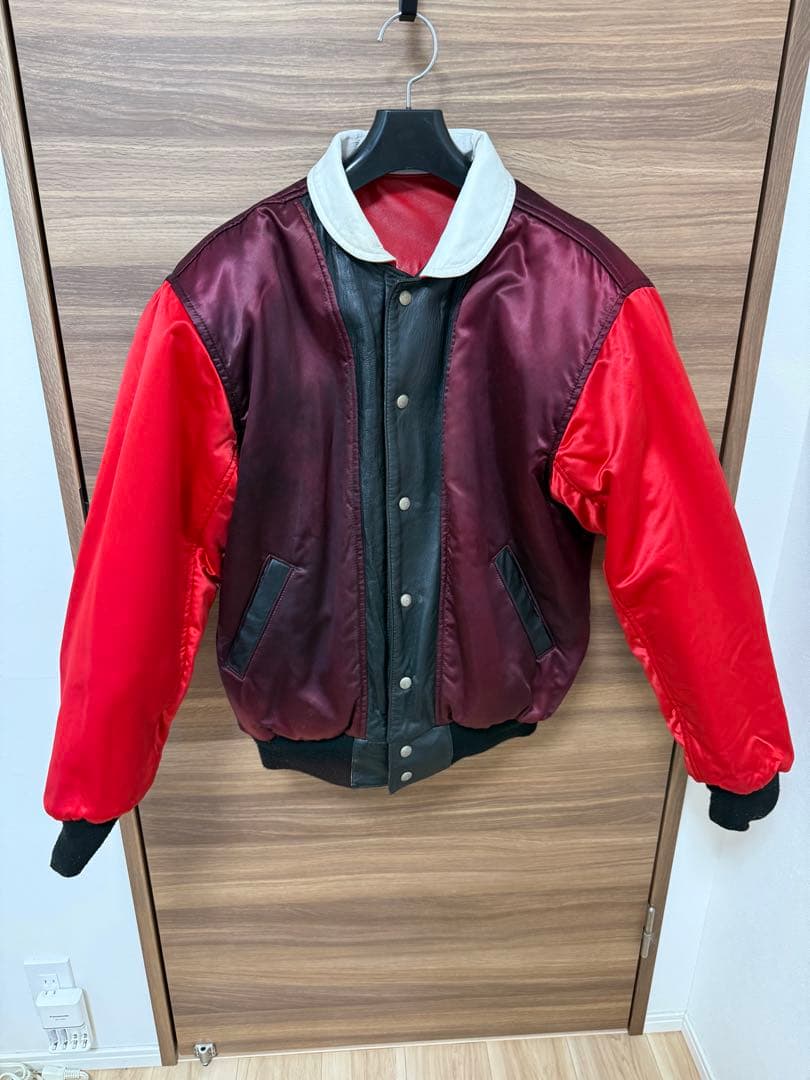 ジェフハミルトン シカゴブルズ レザー スタジャン リバーシブル 帽子セット M