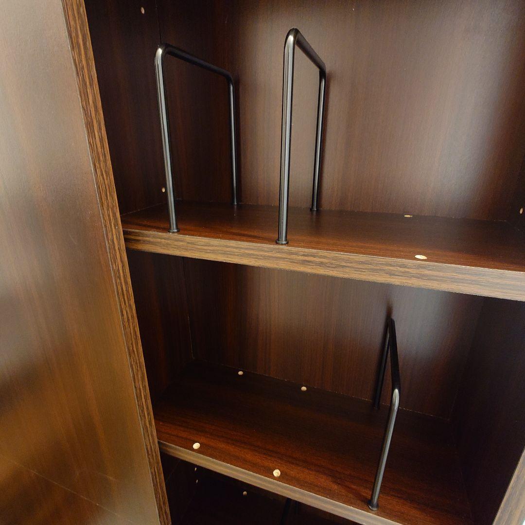 2/17迄【LOWYA】完成品 隙間収納 2列本棚 可動棚 隠しキャスター付き