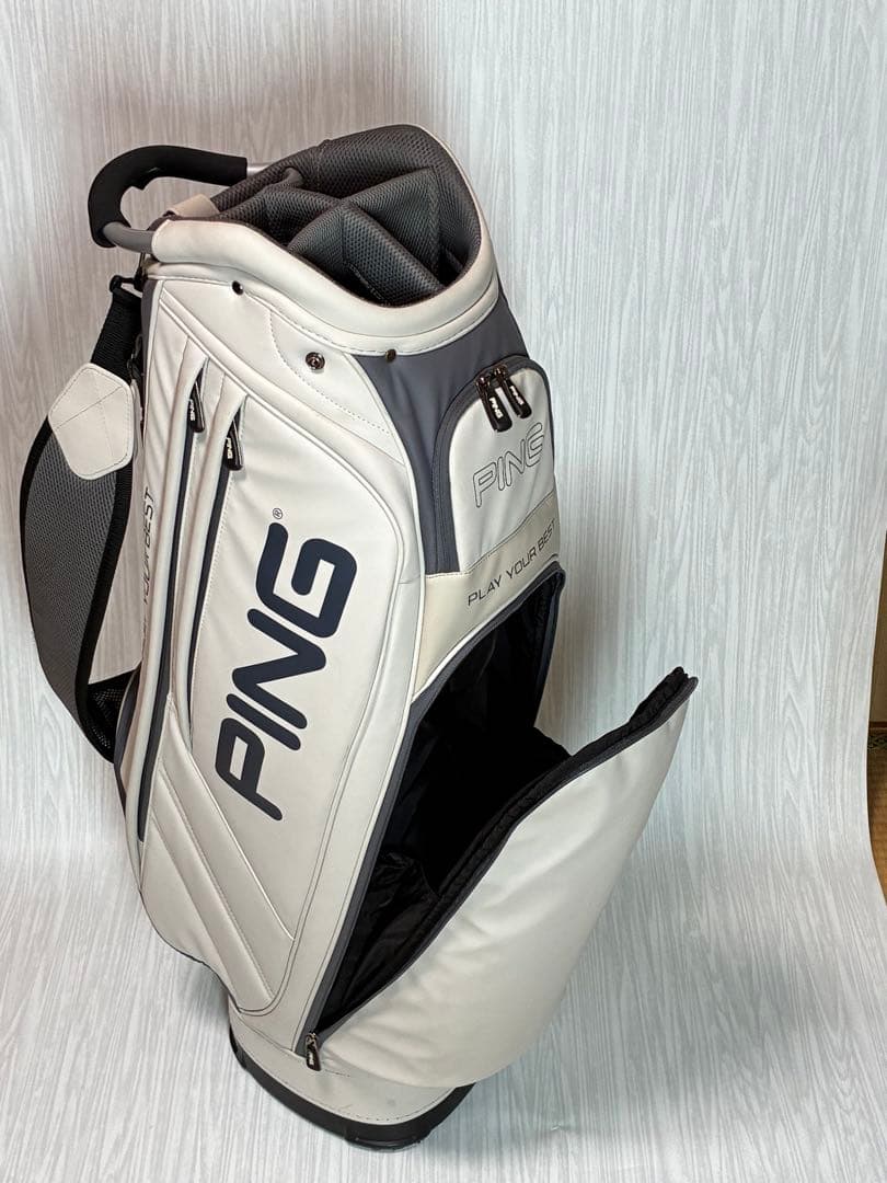 ❤*☻様 ピンPINGキャディバッグ9.5型美品フード無❗️ソフトタイプPU C