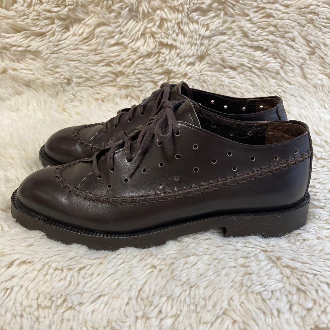 イッセイミヤケ ACCESSORY ドレスシューズ パンチング ダークブラウン