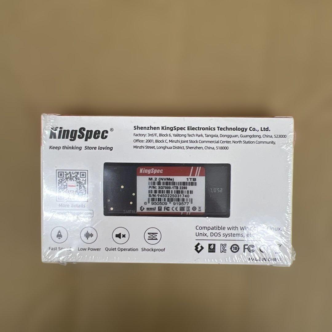 316 KingSpec XG7000 1TB SSD 未開封