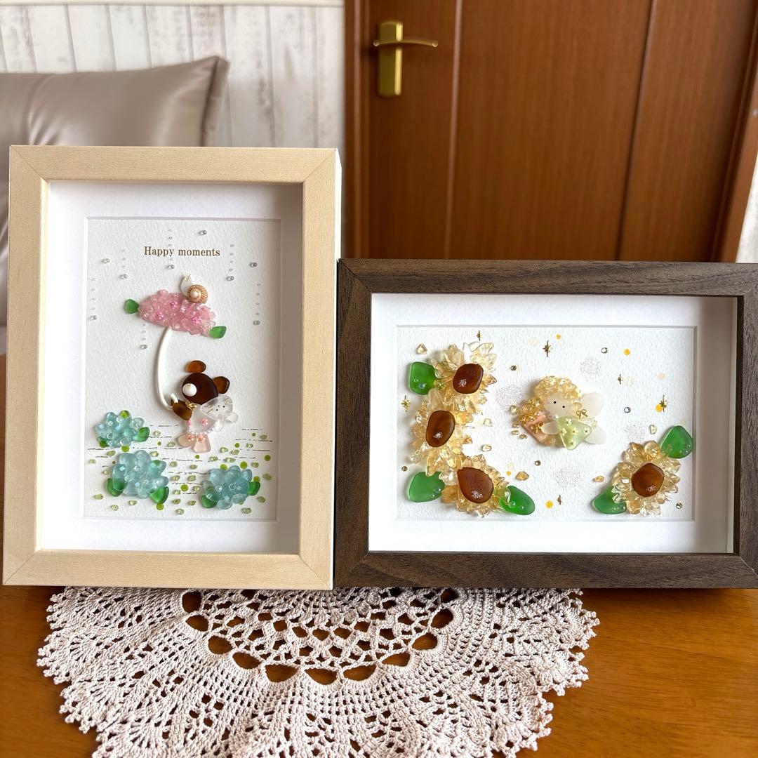 シーグラスアート❁雨の日のお散歩❁