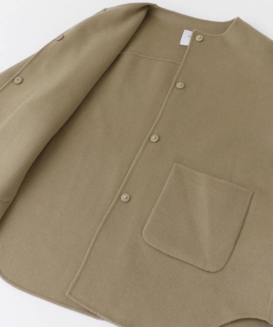 DOORS アーバンリサーチ ドアーズ　 ウールノーカラー ミドルコート