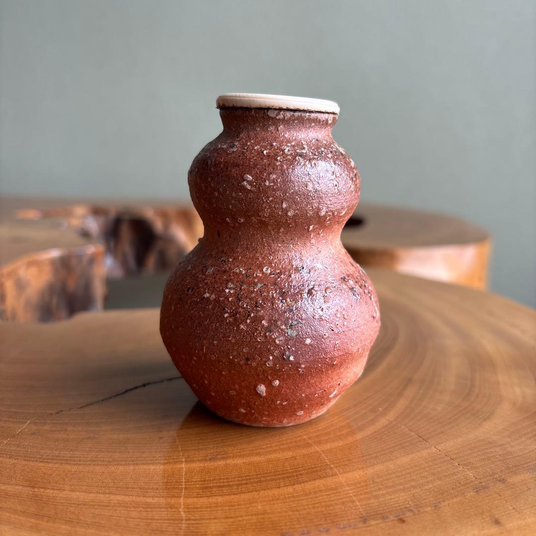 信楽焼 春齋 仕覆付 龍村美術織物 紅牙端錦 茶道具 共箱