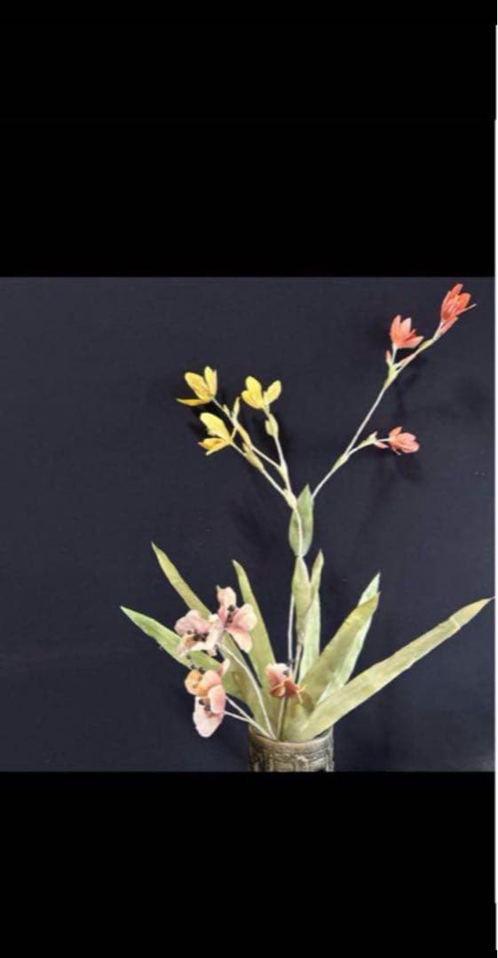 アートフラワーブーケ　ヒオウギ　花　造花　アートフラワー　立体絵画　6