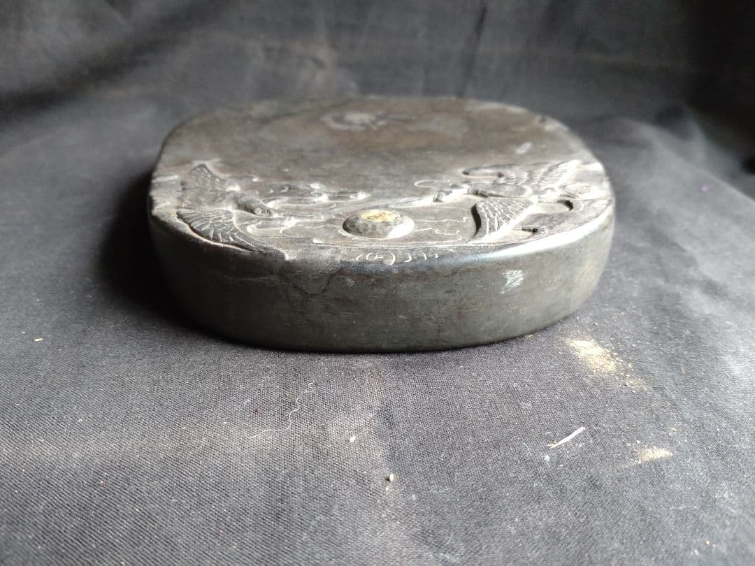 古硯(中型)　清代乾隆年製随形硯　アンティーク　NO.1043