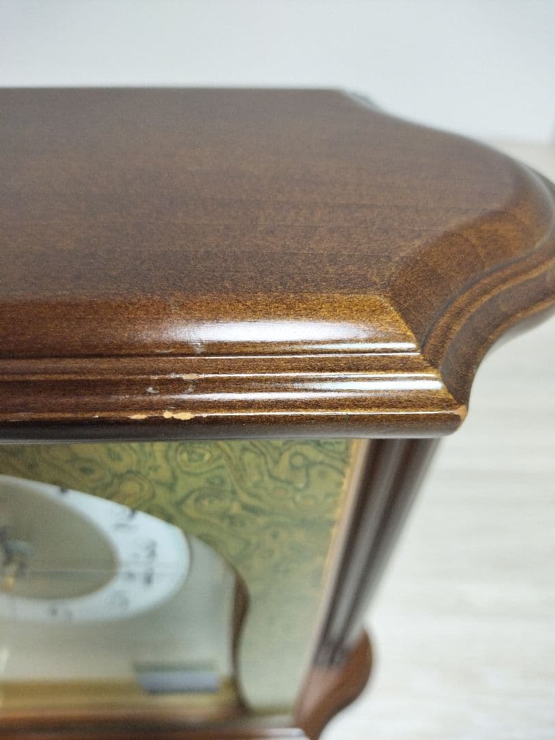 【希少品】SEIKO エンブレム HW474M 木製 置時計 電子オルゴール