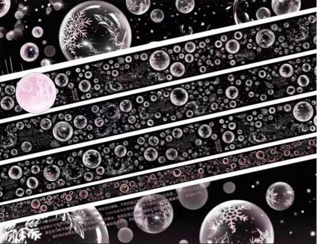 贝壳光 6cm×5.1mm ダイカット 雨雪霏霏粉 雪の結晶　泡