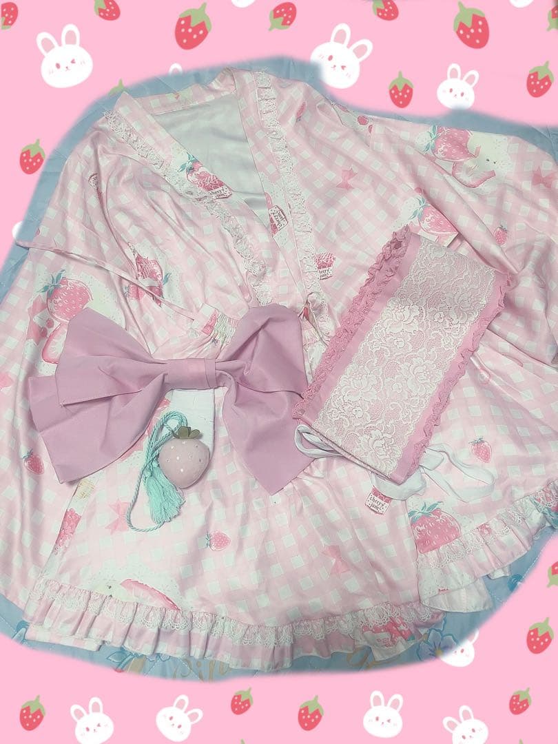 To Alice いちごギンガム浴衣セット