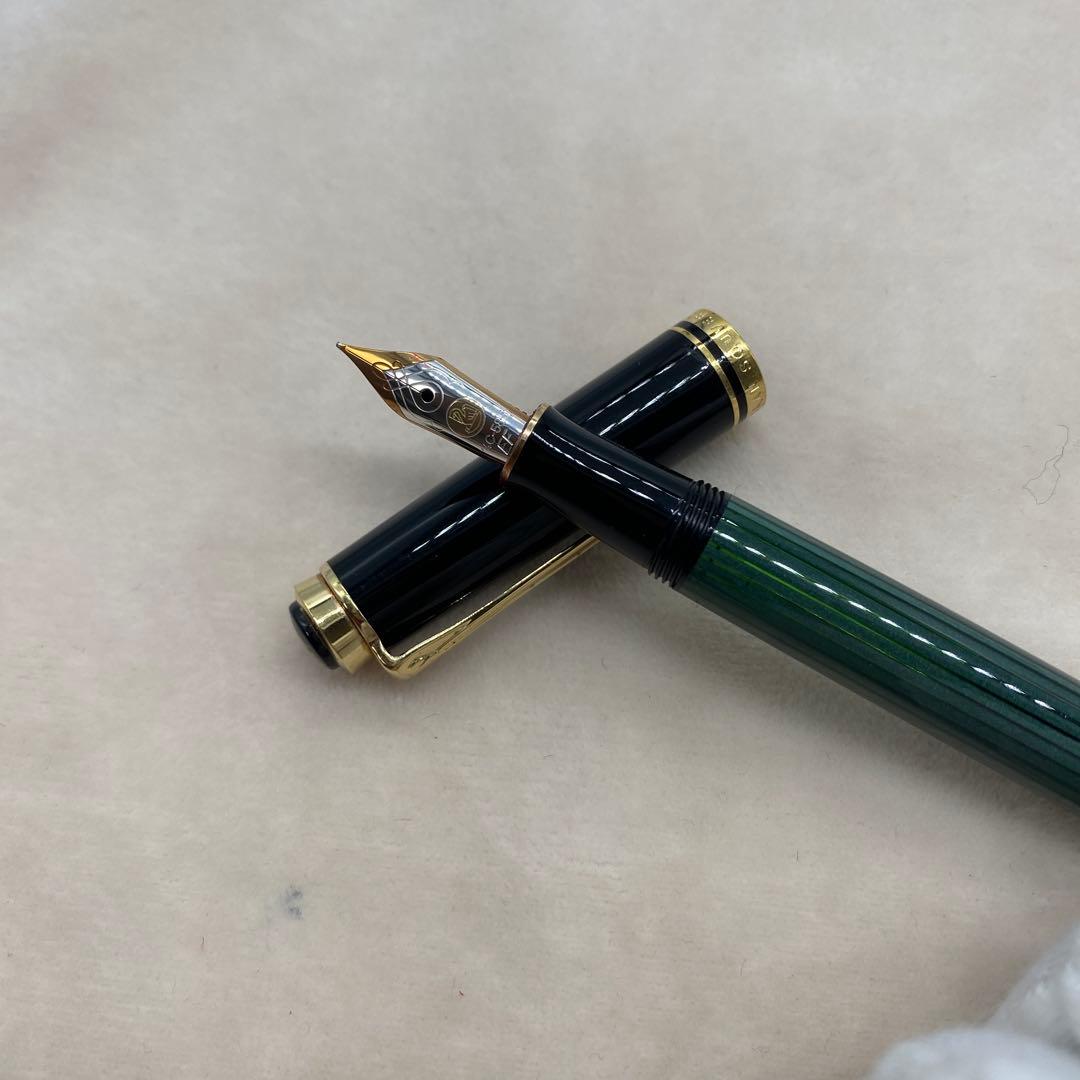 Pelikan 万年筆 スーベレーン グリーンストライプ　14C-585