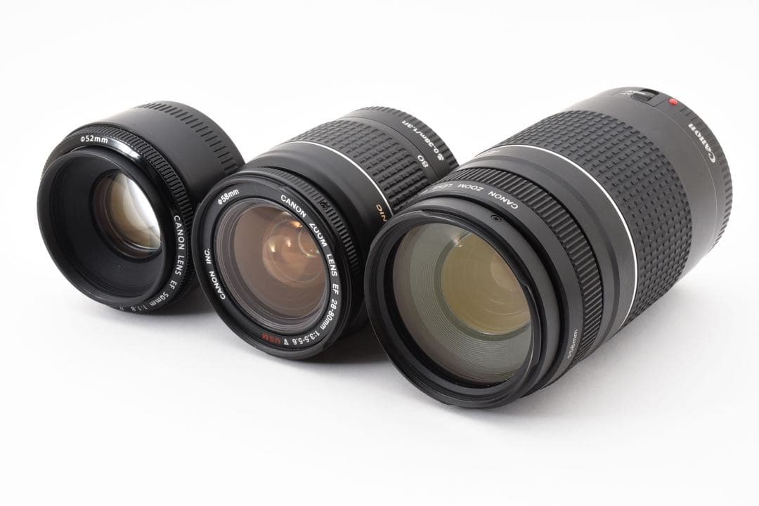 保証付/Wi-Fil動画/Canon EOS80D標準＆望遠＆単焦点レンズセット