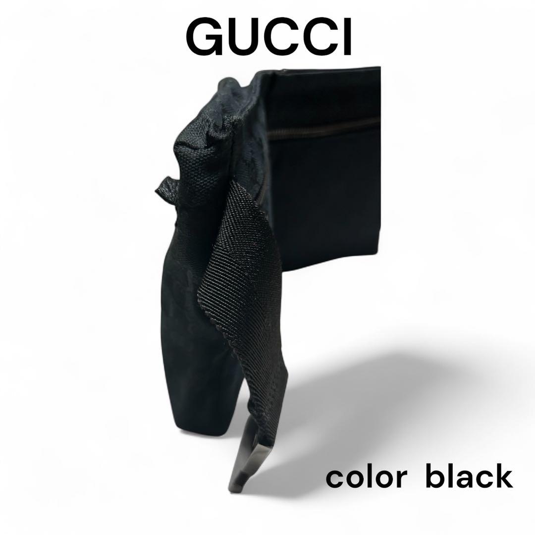 GUCCI グッチ ボディバッグ ブラック GG柄　保存袋