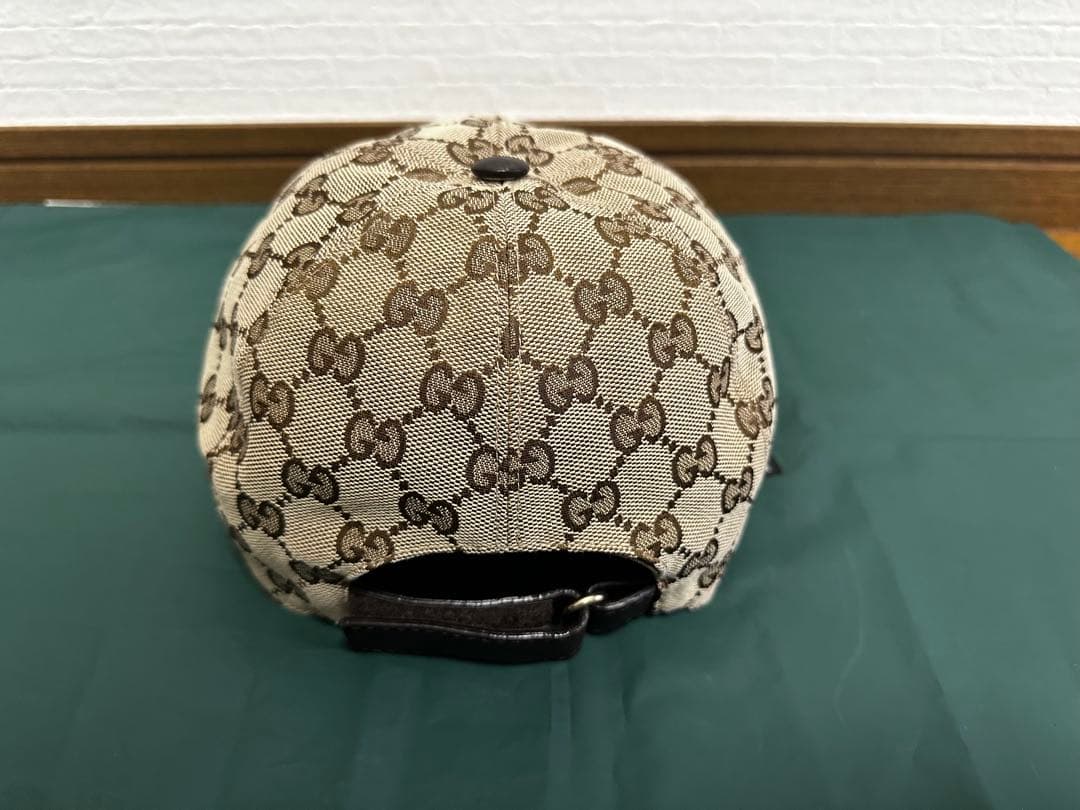 ゆ GUCCI GGパターンキャップ ベージュ