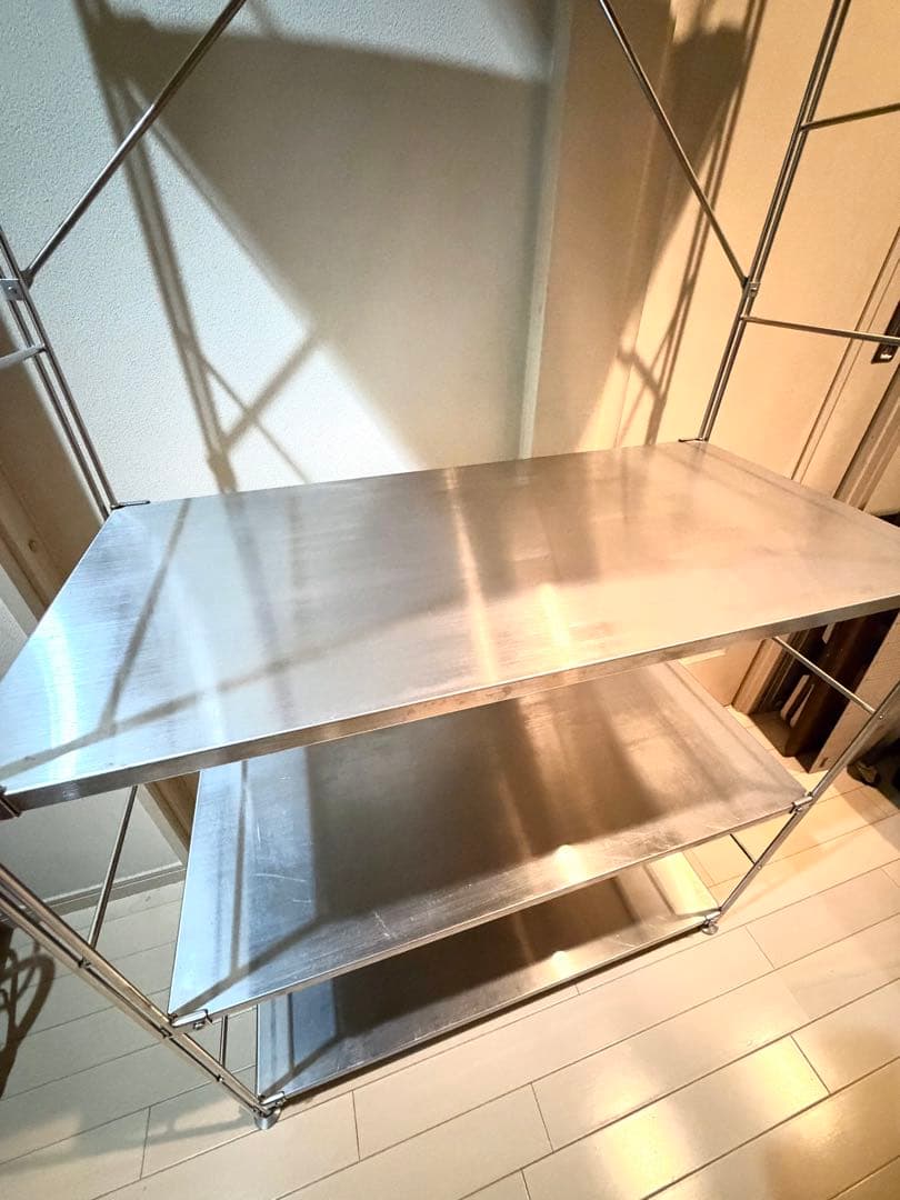 無印良品　ステンレスユニットシェルフ　ワイド　大