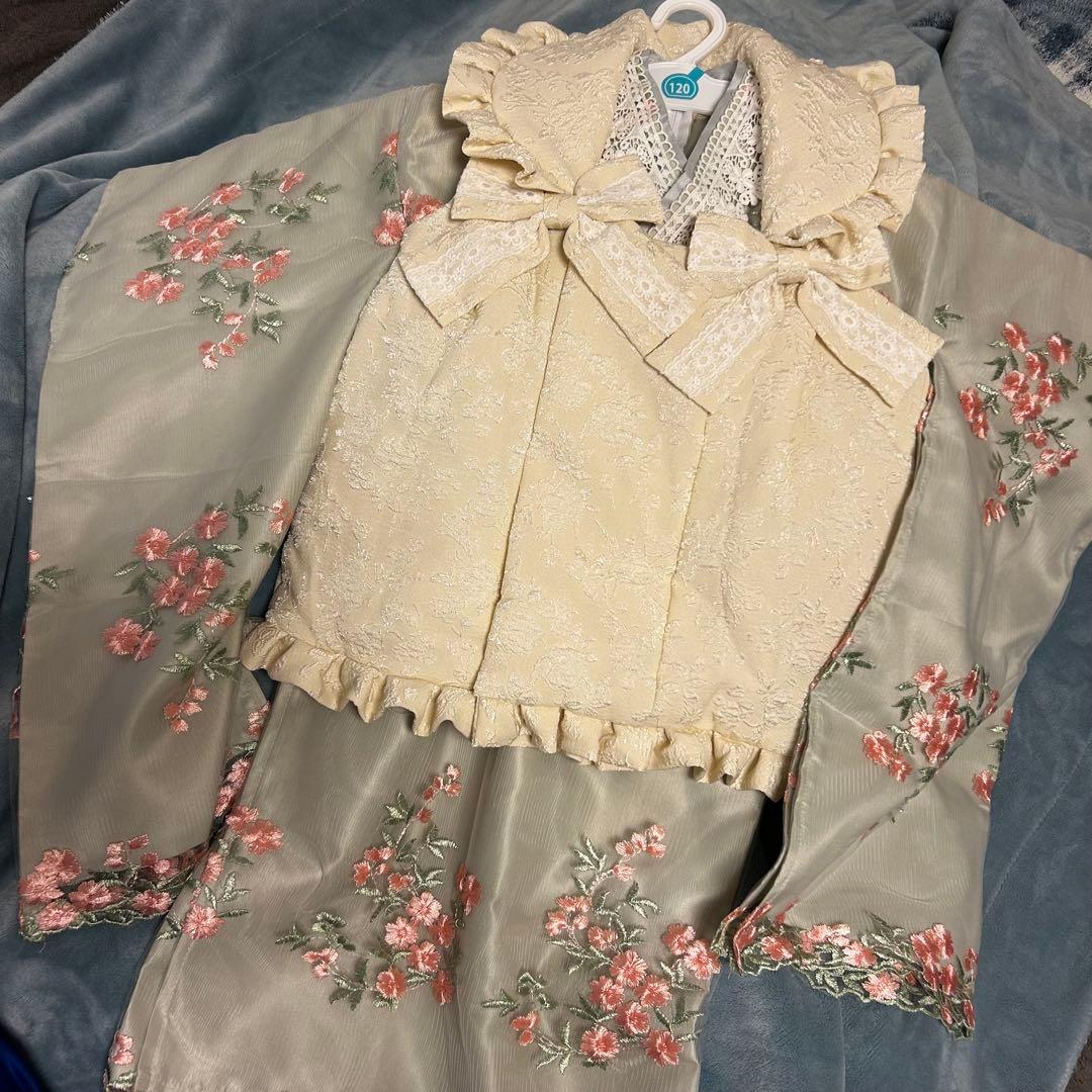 キャサリンコテージ 七五三用 花柄刺繍 ワンピース型着物