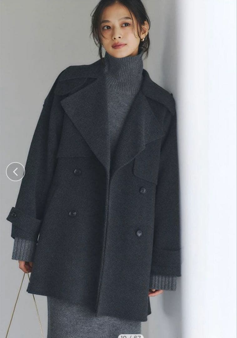 【新品タグ付き】アニュアンス 2025✨️ リバーウール ミドル トレンチ コート