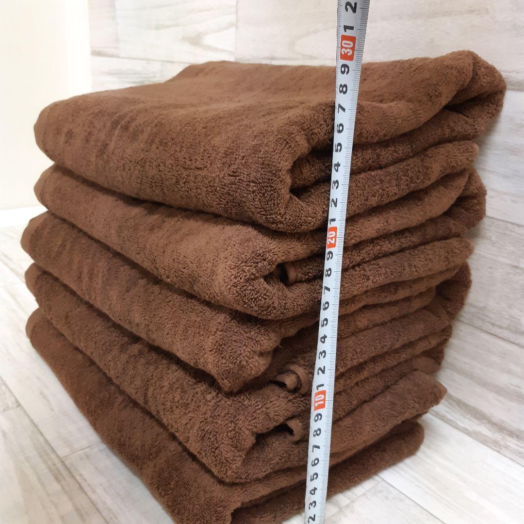 1200匁バスタオル ダークブラウン20枚！！◯畳まず◯綿100%
