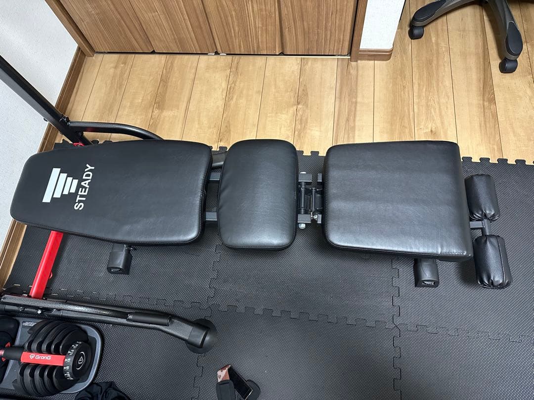 【千葉県・引取限定】ダンベル・トレーニングベンチ・懸垂バー 3点セット