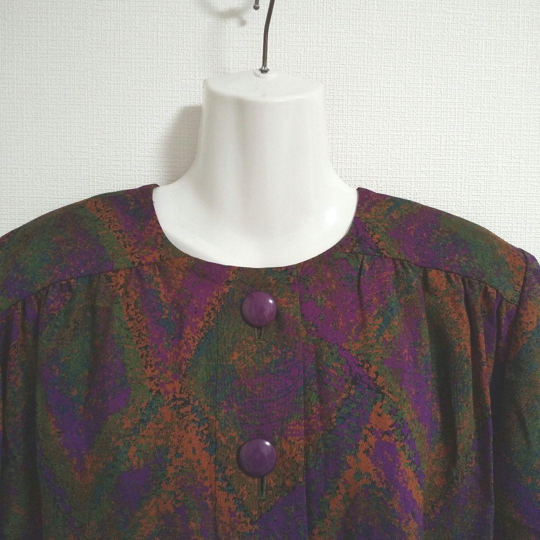 ky261 GIVENCHY コクーン ワンピース モザイク風プリント 毛100