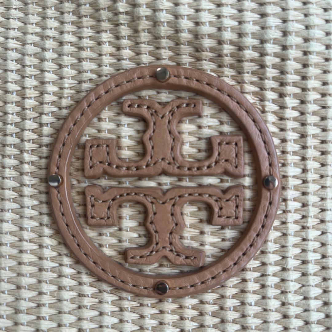 Tory Burch トリーバーチ　かごバッグ トートバック　ベージュ　A4