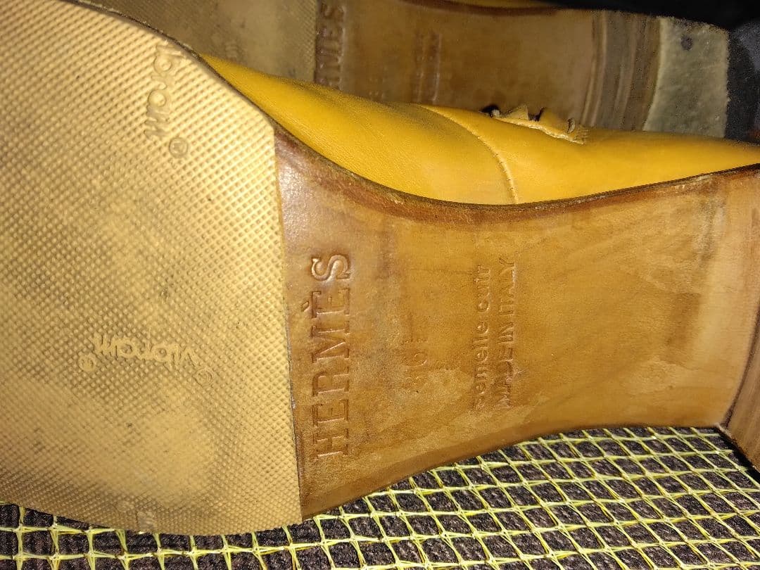 usako様おまとめ専用✴エルメスオレンジカラー本革レザーブーツ太ヒール36✴他