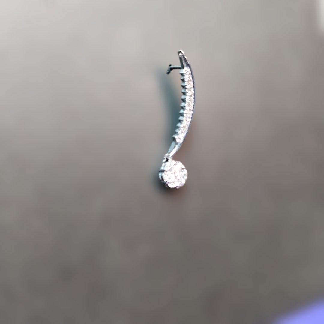 K18WGダイヤピンブローチ