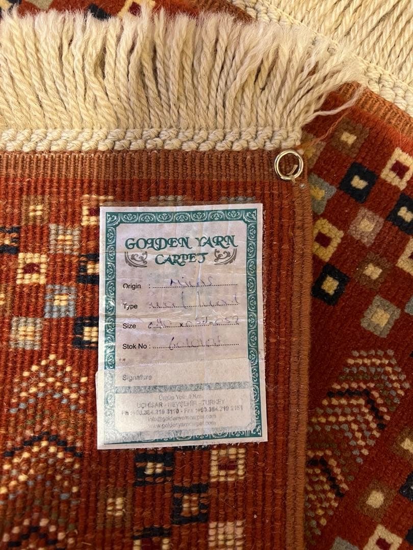 【マルコ】手織りトルコ絨毯ラグ／現地購入／遊牧民柄キリムカーペット