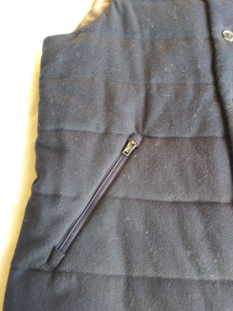 ナナミカ　プリマロフト　ウールベスト　sizeXS　ネイビー　オンオフ着用可