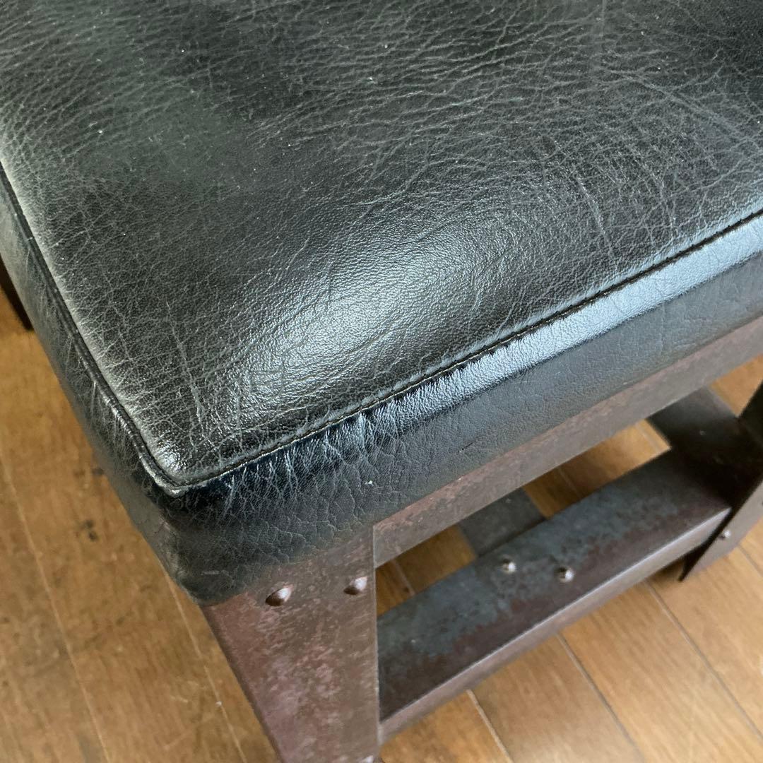 一脚 特注 IDEE IRON STOOL レザー レザー アイアン 椅子